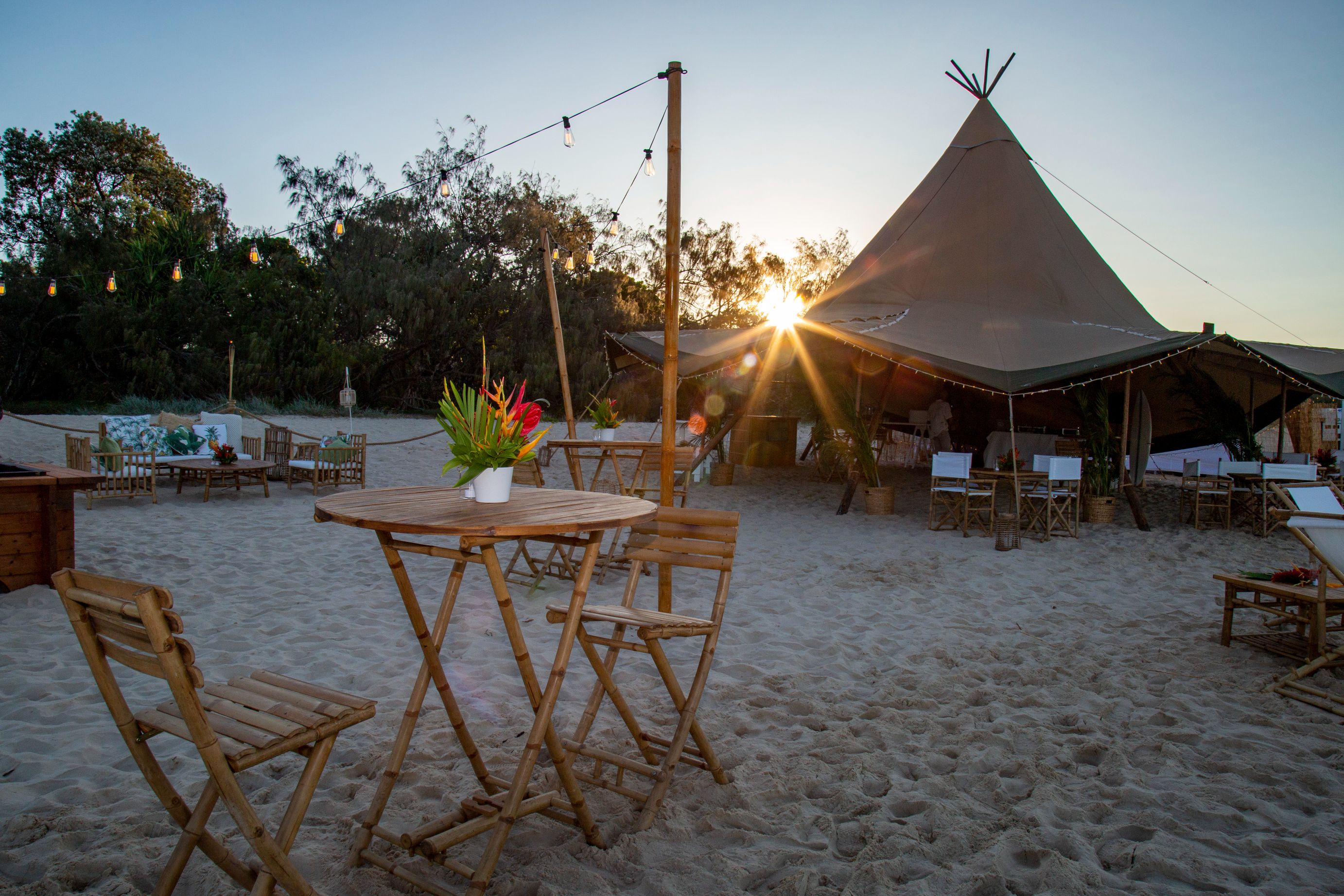 Tropical Beach Tipi Party 