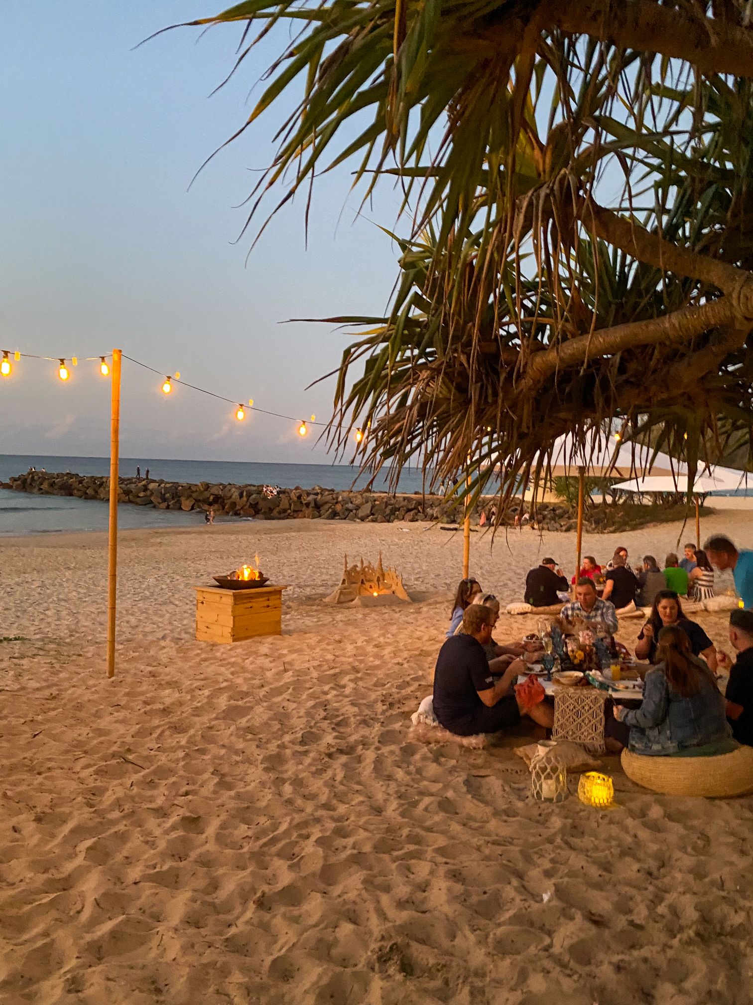 Noosa Boho Beach Picnic dinner