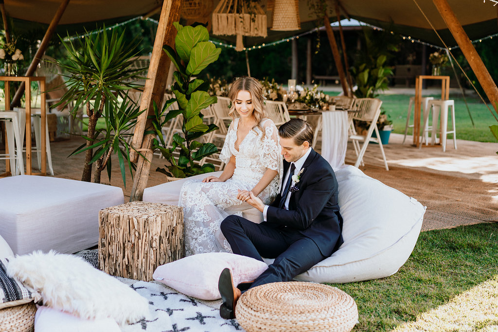Chillout zones for a tipi Wedding