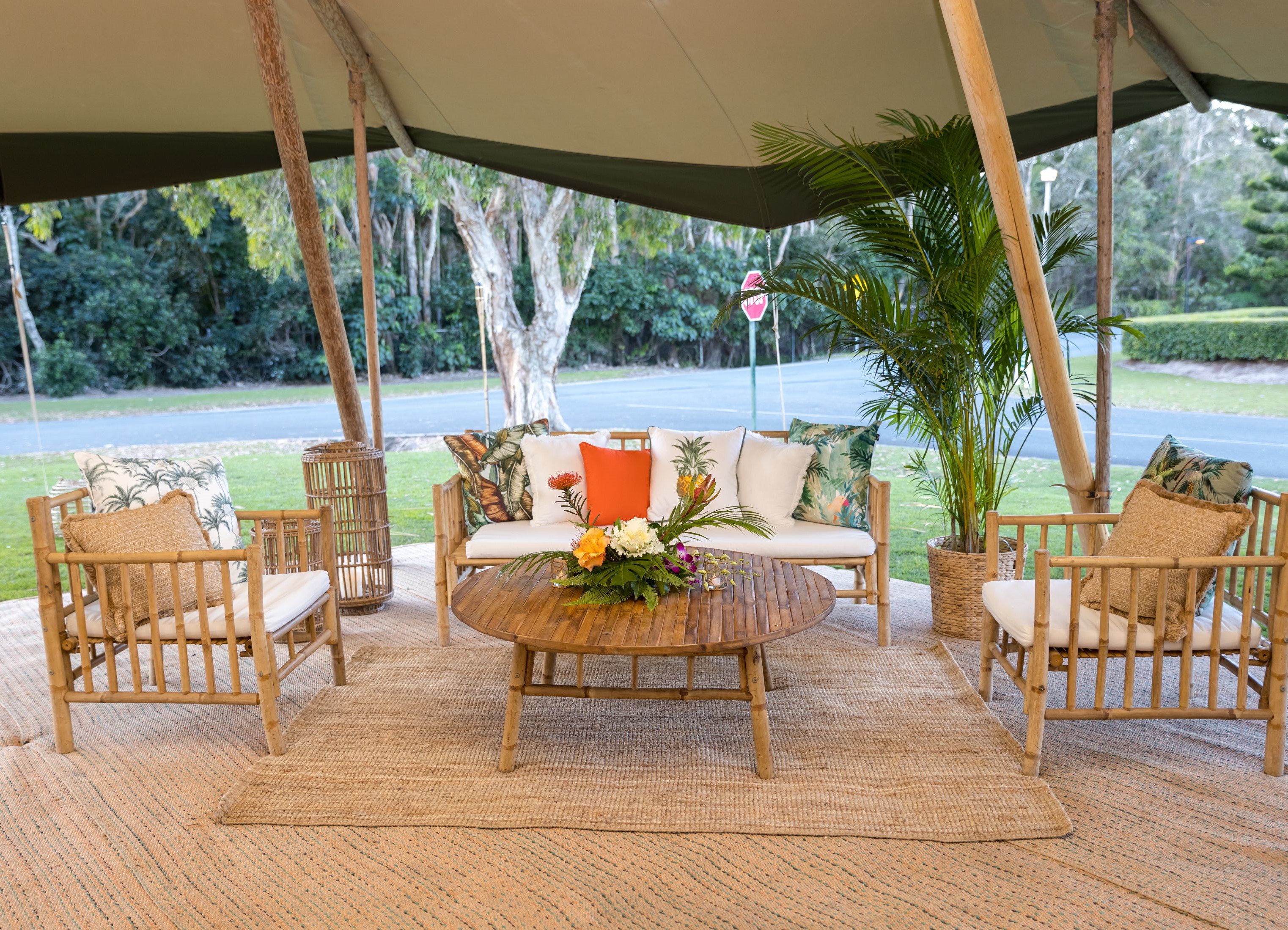 Bamboo lounge package tropical