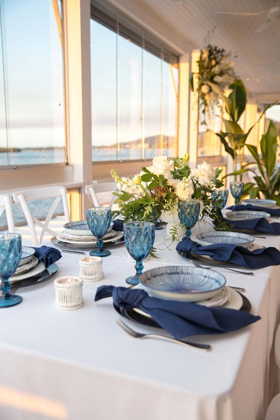 Navy napkin