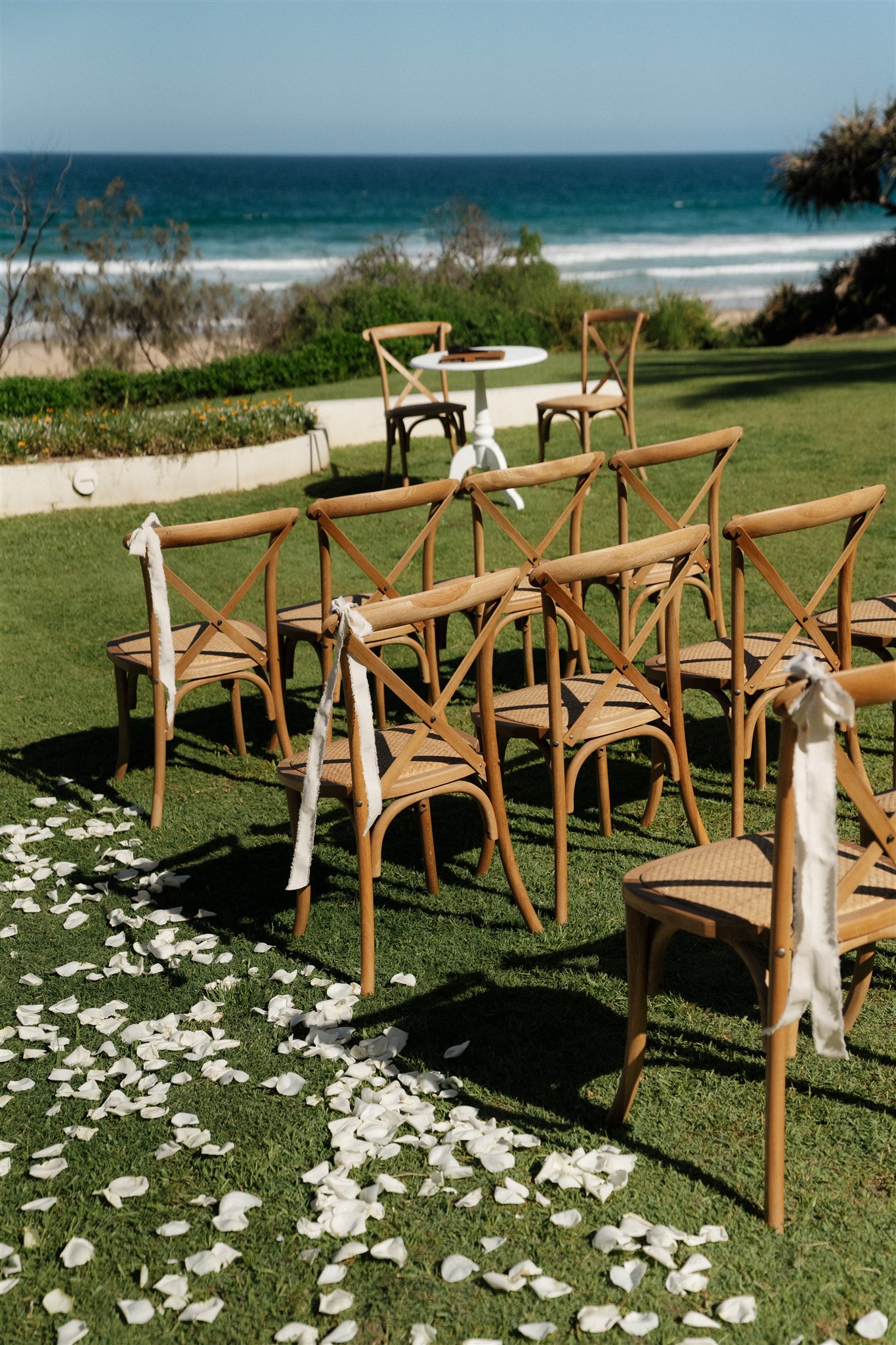 Natural Hampton Chairs ceremony