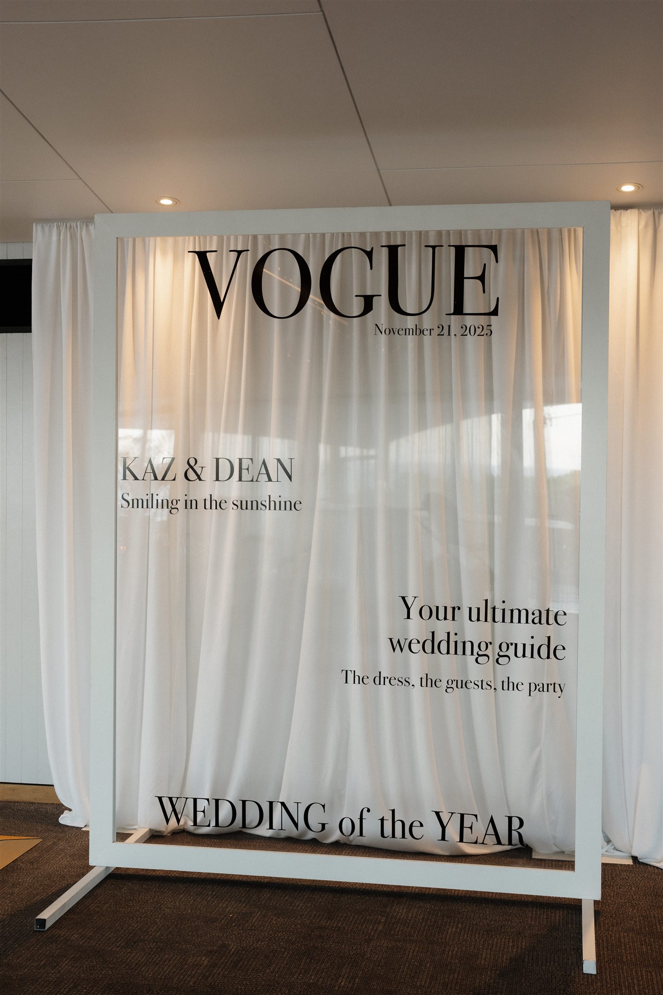 Vogue photo backdrop