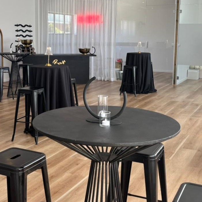 Black u shape vases