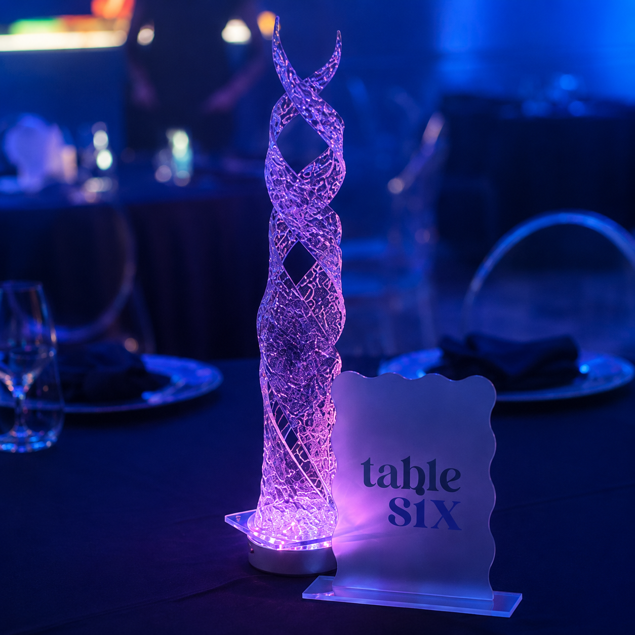 Crystal flame centrepiece