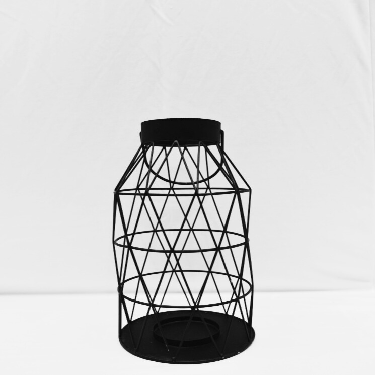 Hire Black geo lantern 