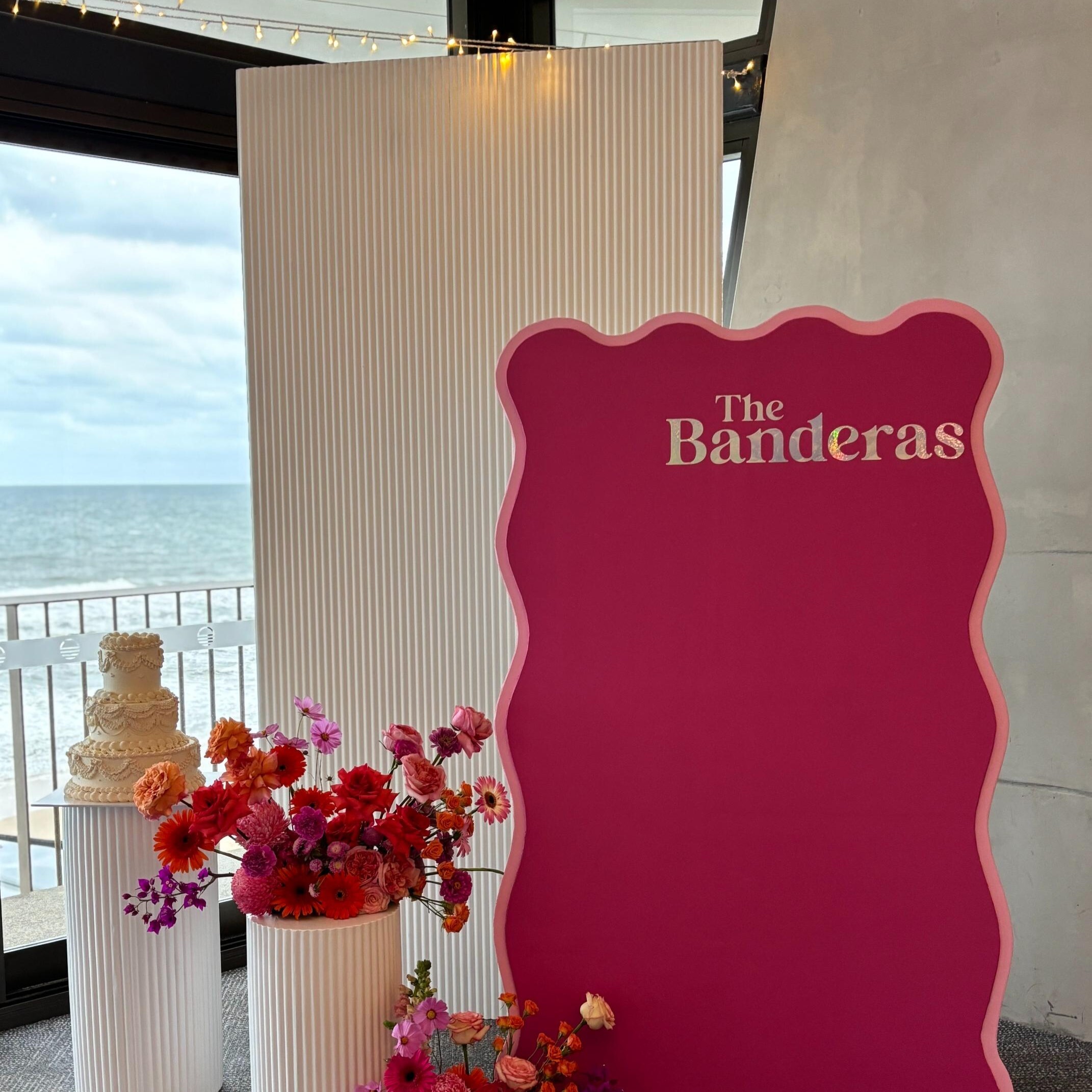Hire White ribbed & Wavey backdrop package 