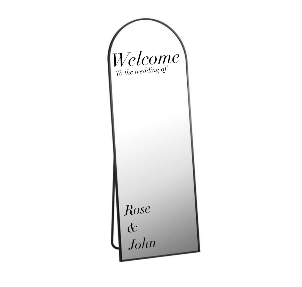 Hire Mirror welcome sign 