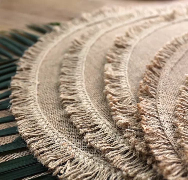 Hire Rattan Fringe placemats 