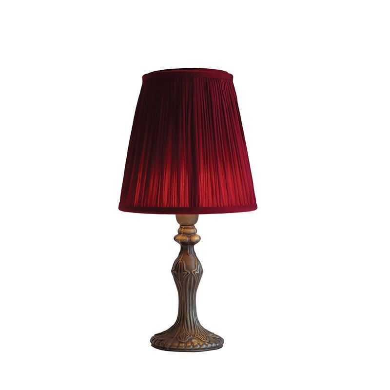 Hire Red shade table lamp 