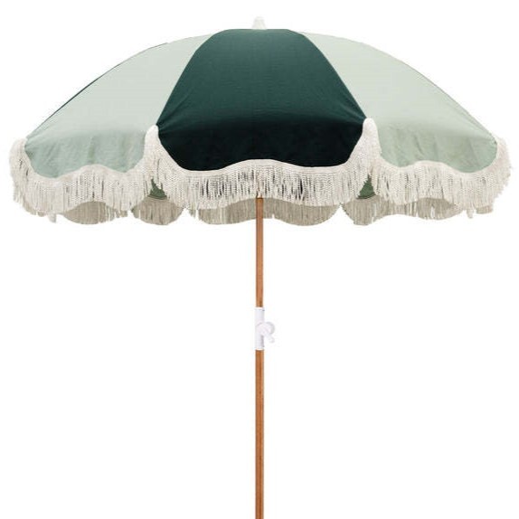 Hire Green beach umbrella 