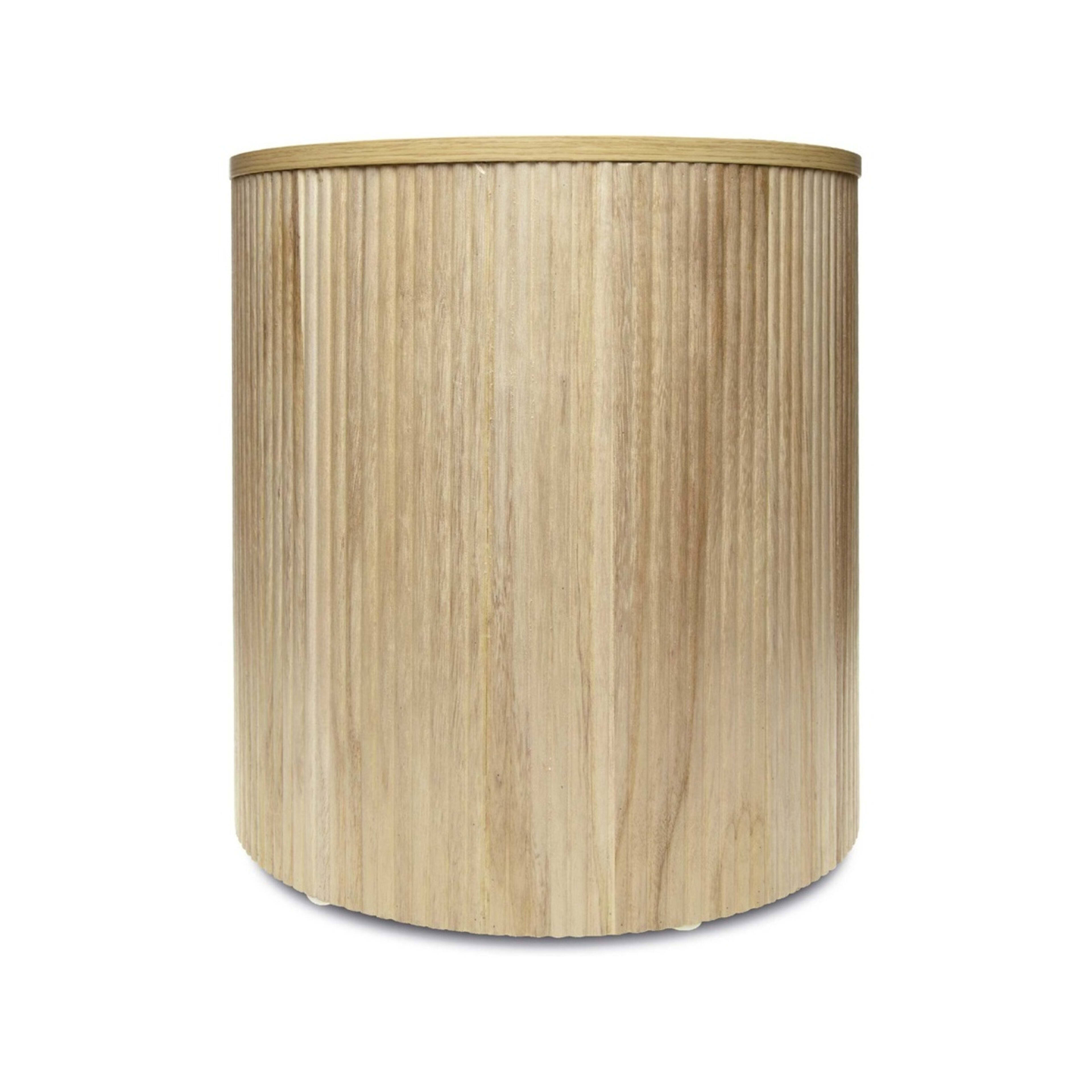 Hire Natural ribbed side tables 