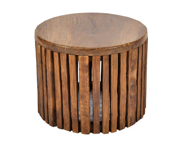Hire Timber drum coffee table 